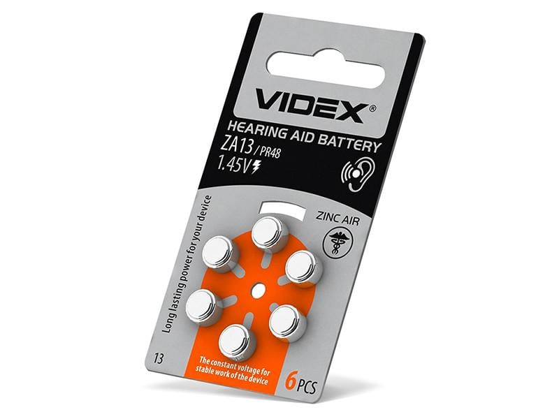 Батарейка воздушно-цинковая Videx ZA13/PR48 Blister 6 шт. (8463)