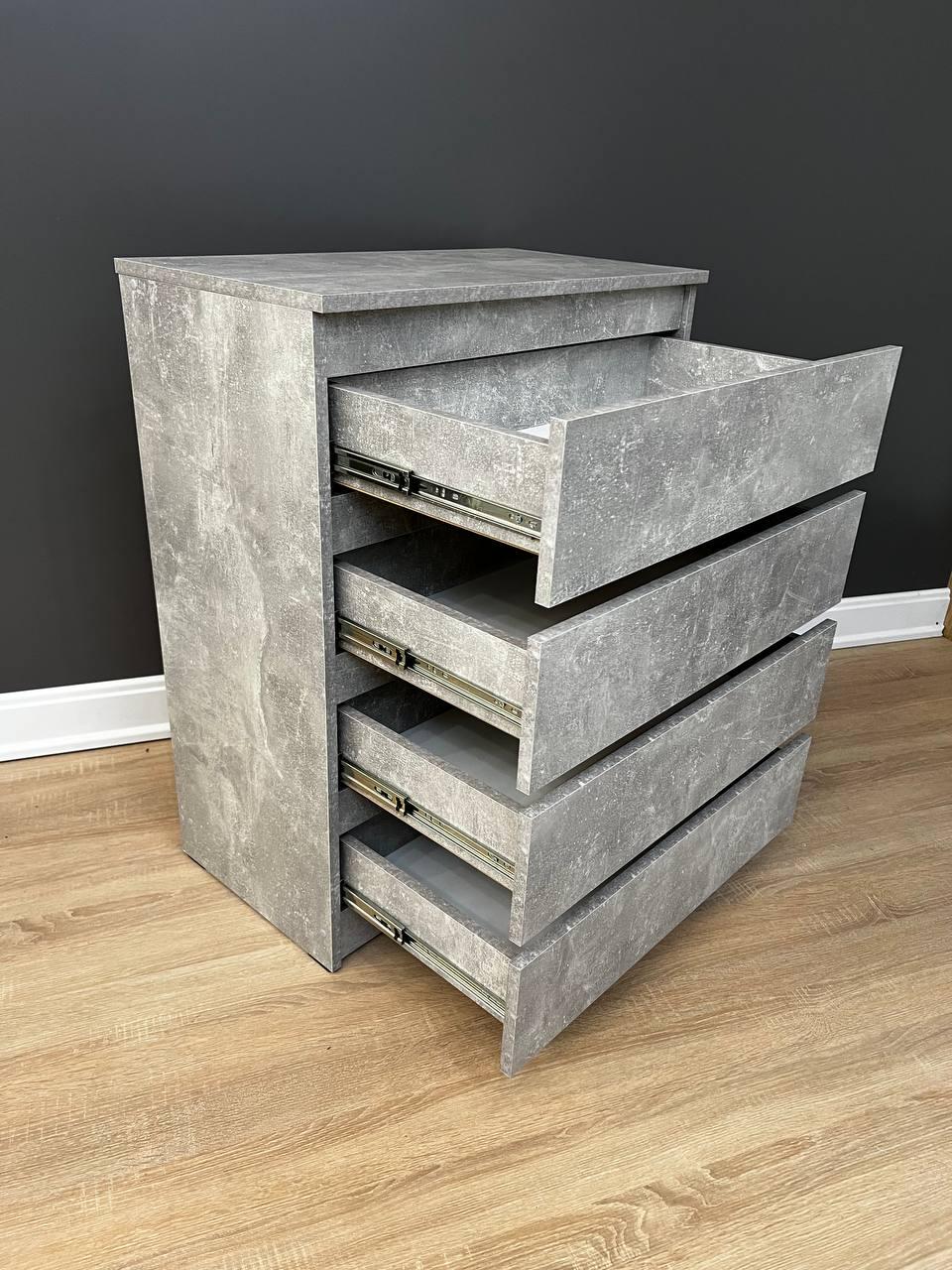 Комод Кватро 4 шухляди 700х860х380 мм Бетон - фото 4 Комод Кватро 4 шухляди 700х860х380 мм Бетон - фото 4