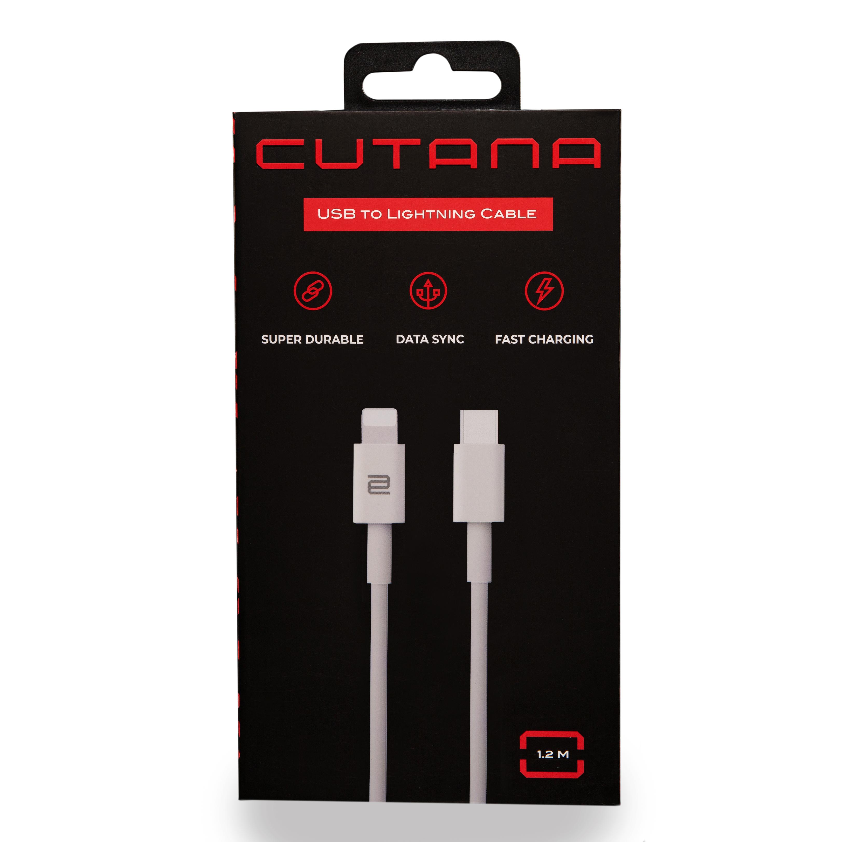 Кабель для зарядки мобільного телефона/планшета Cutana USB-C-Lightning 1,2 м Білий - фото 2