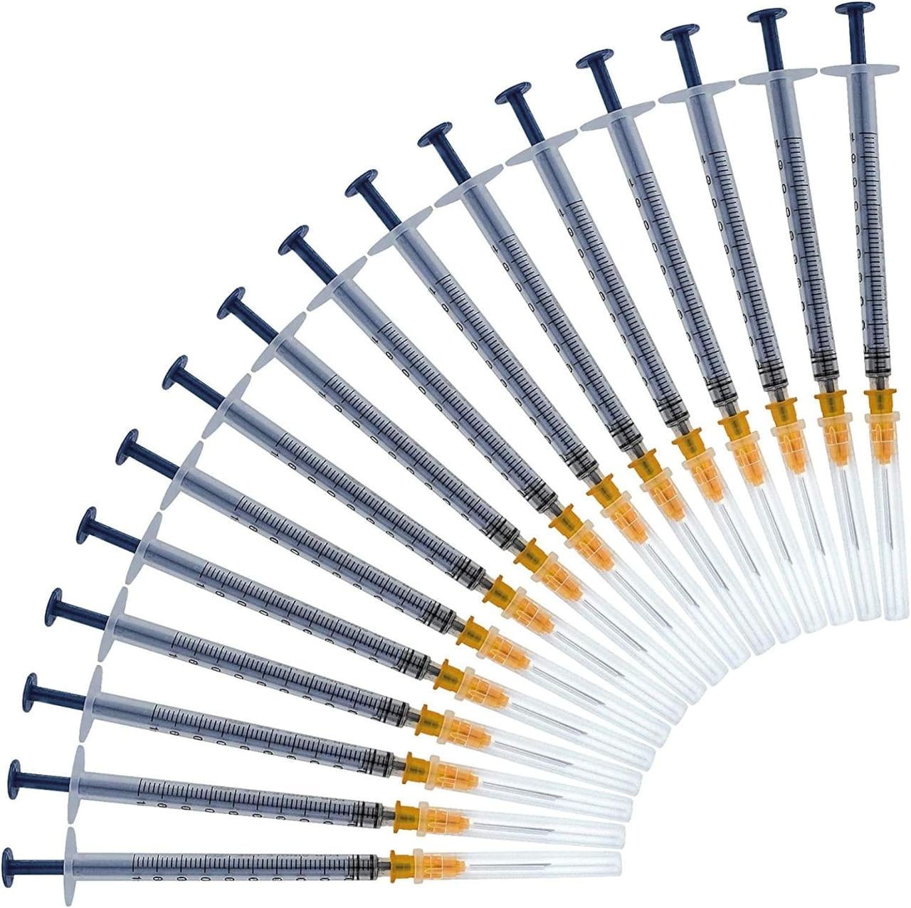 Шприци 1 мл 25 г з голкою одноразовий стерильний шприц 100 шт.