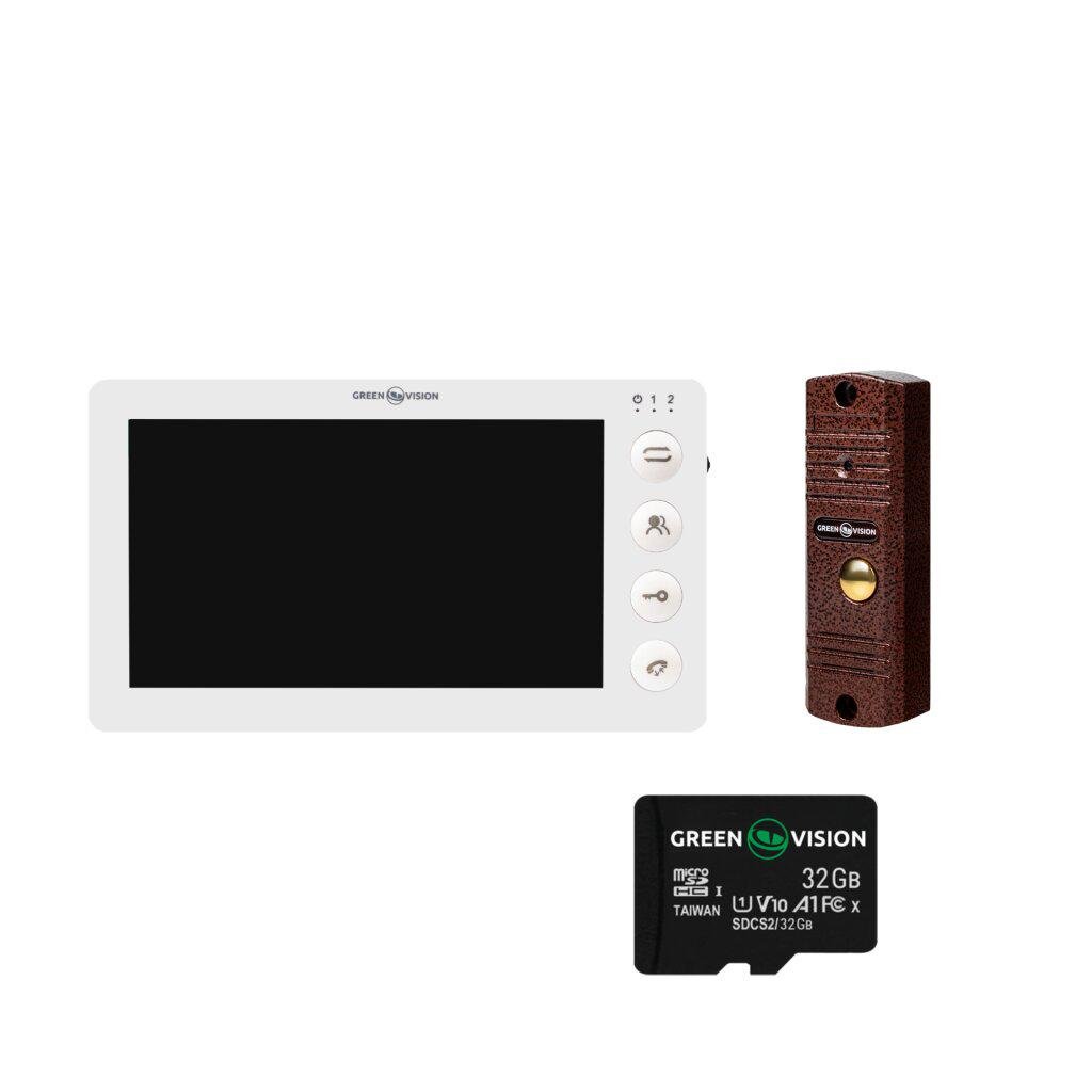 Комплект видеодомофона GreenVision GV-947 SD-32Gb 1024х600MP TFT LCD AC 110-230V (224e3968) Комплект видеодомофона GreenVision GV-947 SD-32Gb 1024х600MP TFT LCD AC 110-230V (224e3968)