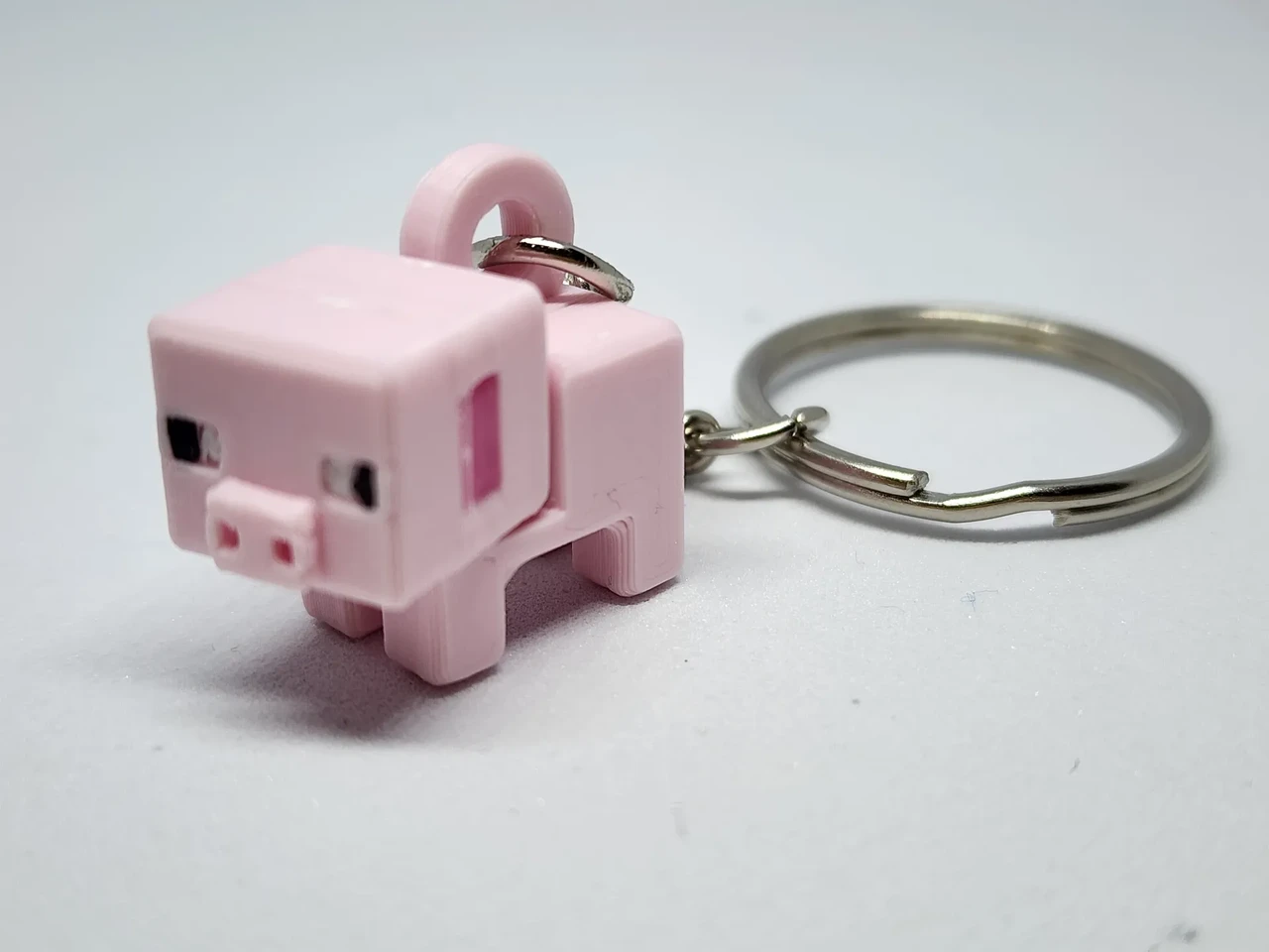 Брелок-конструктор Minecraft Pig Mini Figure Kit Card 3D-печать 3 см