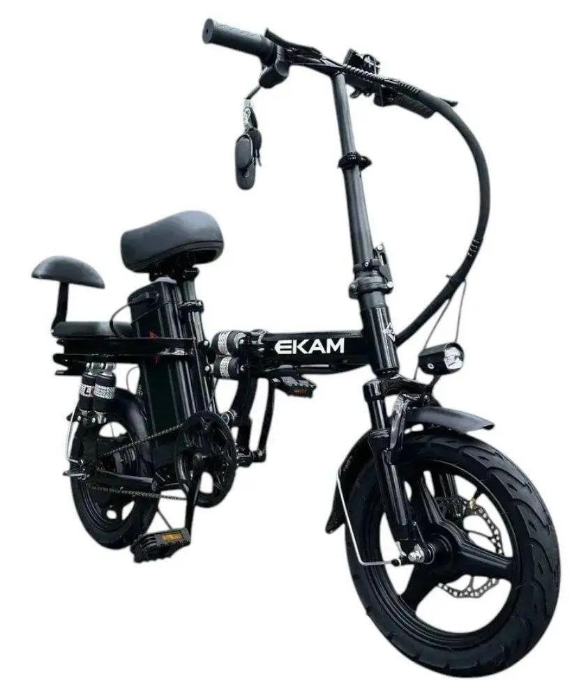 Электровелосипед E-Kam KM-E8 Pro Plus 14" 1000W 48V 15Ah складной двухместный