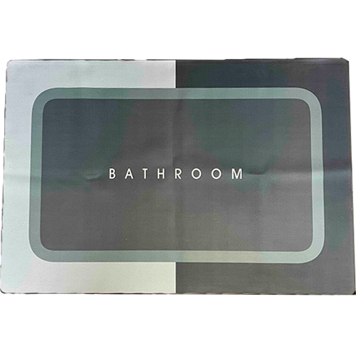 Коврик для ванны суперпоглощающий Stenson R30937-120 прямоугольный 80х120 см Black/White