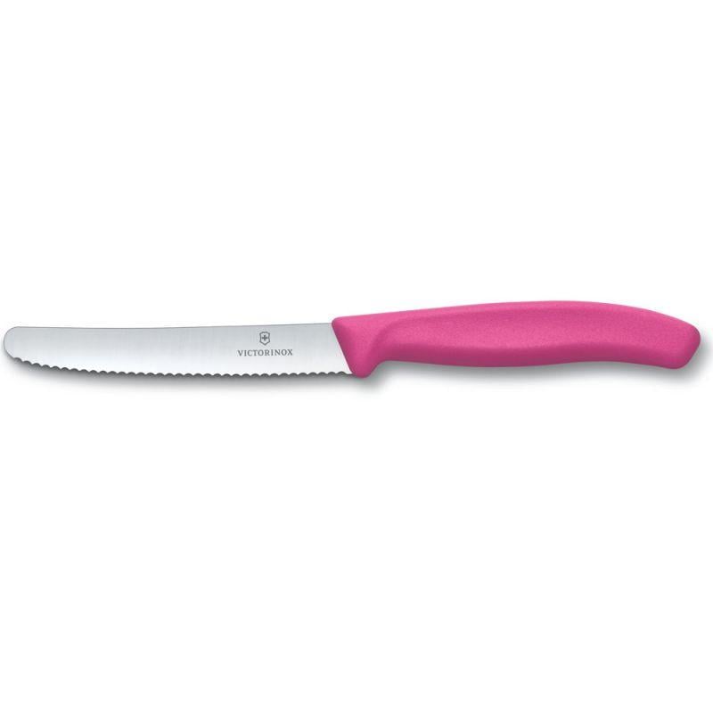 Нож с ребристым лезвием Victorinox 11 см Pink (01122)