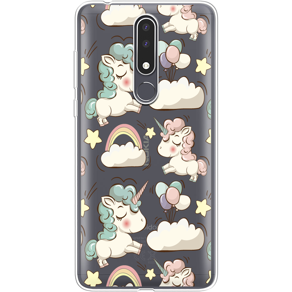 Чехол BoxFace Nokia 3.1 Plus Unicorns Прозрачный силикон (36116-cc2-36116)