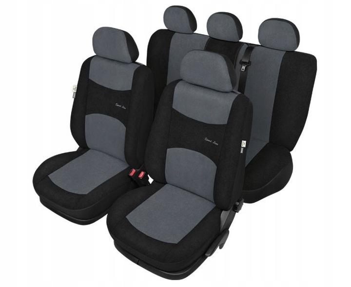 Авточехлы из автоткани Kegel-Blazusiak SPORT LINE+ для Geely MK Cross 2010-2016 2002-2011 Серый (9016086)