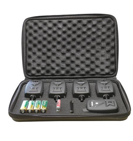 Набор сигнализаторов карповых Fishing ROI с пейджером в кейсе (515-4)