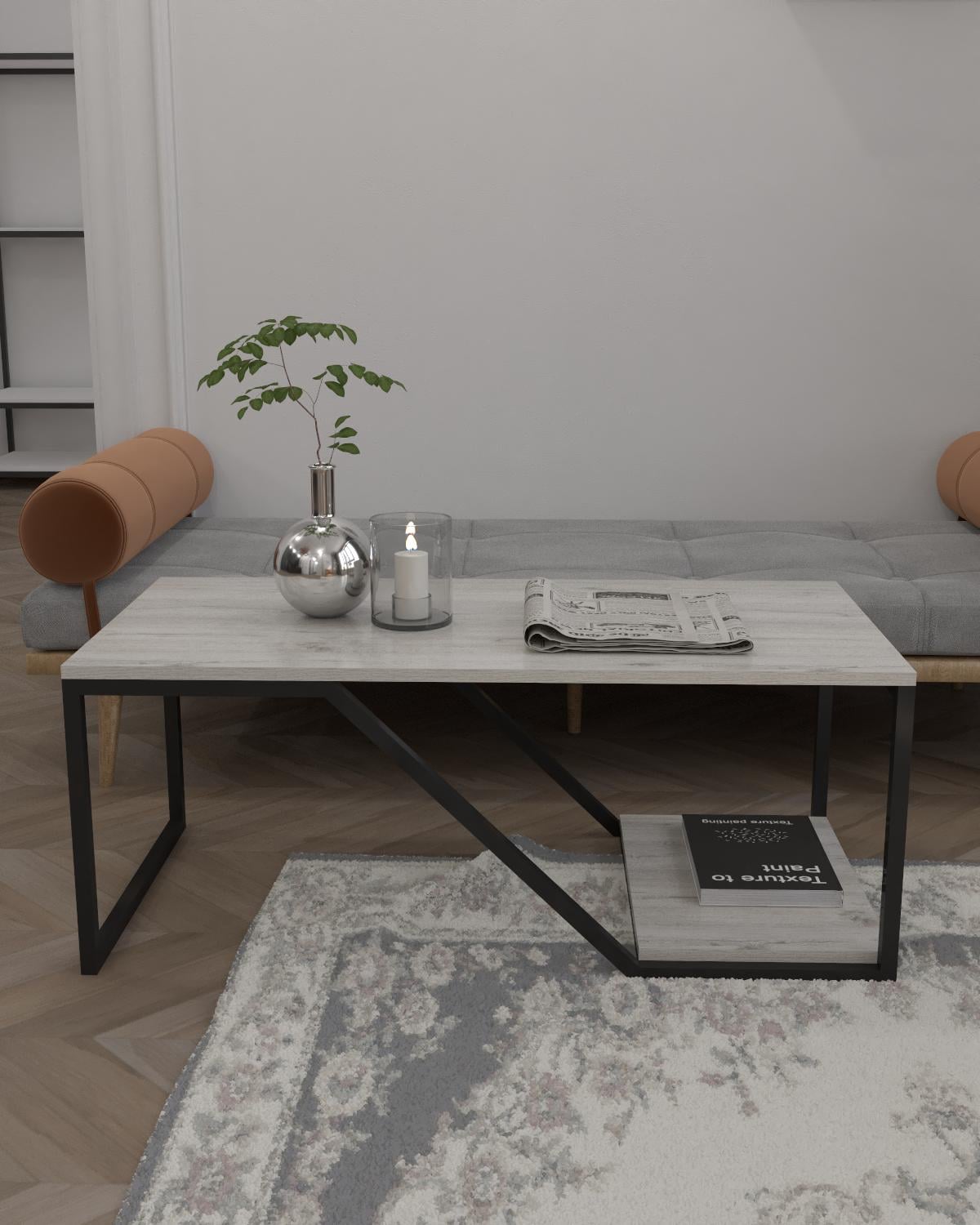 Журнальный столик EcoLoft Ренсо DSP-1435-2 в стиле лофт Дуб Кортона (33497818) Журнальный столик EcoLoft Ренсо DSP-1435-2 в стиле лофт Дуб Кортона (33497818)