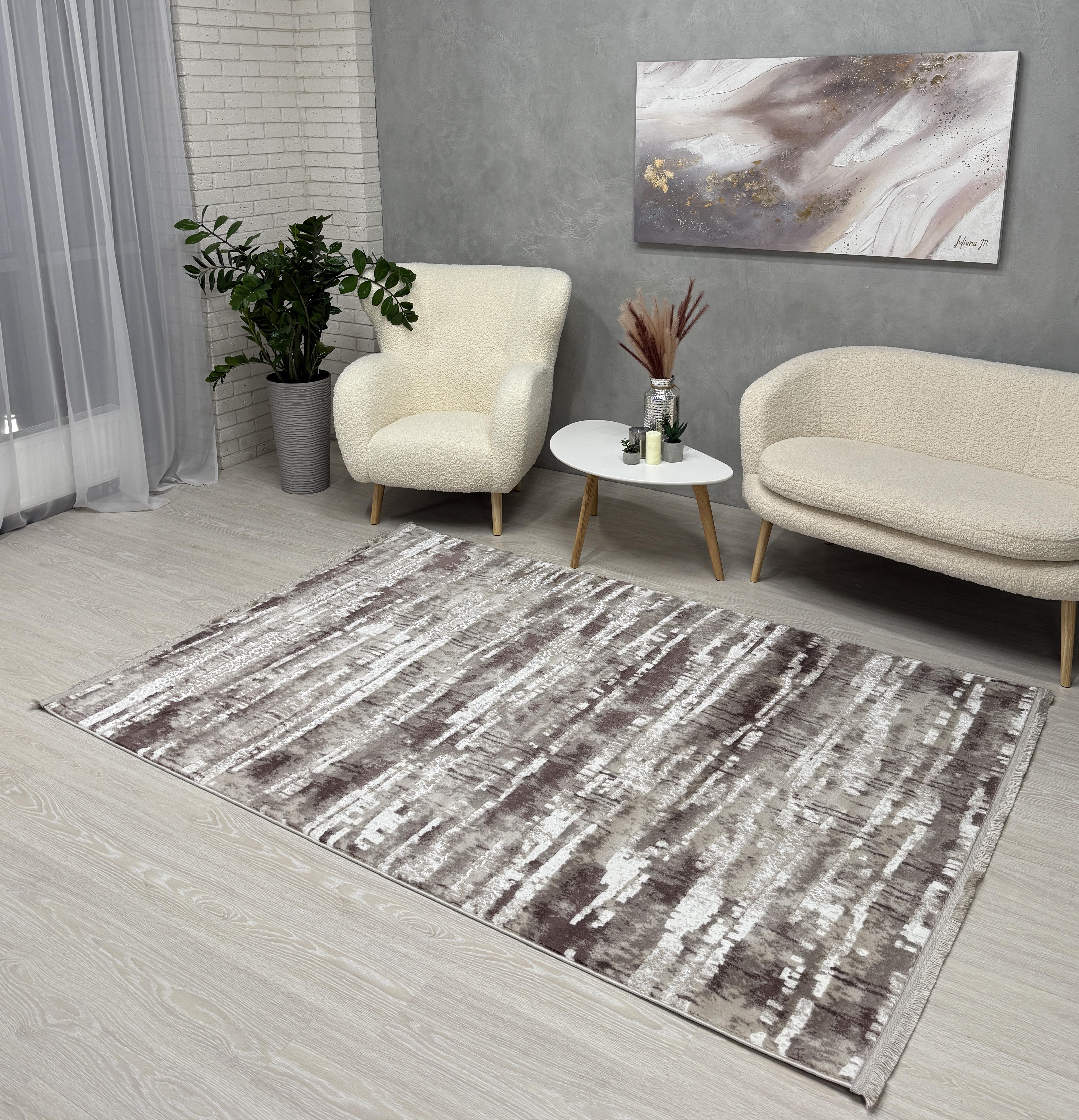 Килим Mars з невисоким ворсом 200x400 см Бежевий (2701BAK/K8)