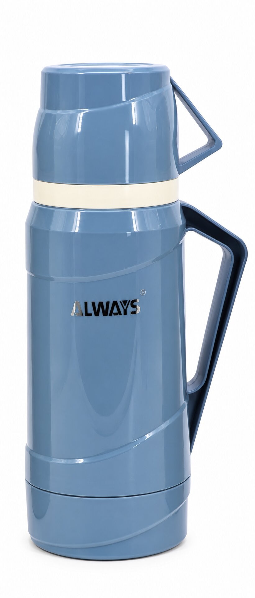 Термос ALWAYS Vacuum Flask 1 л с ручкой и крышкой-чашкой Navy Blue (PH01482)