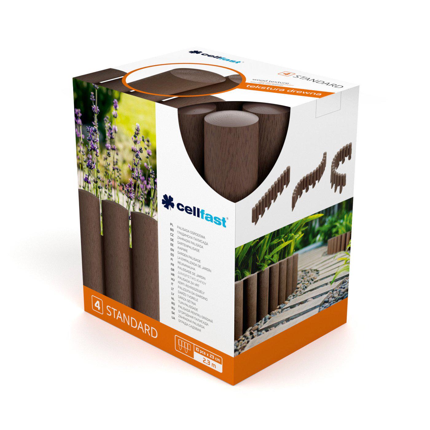 Ограждение газонное Cellfast STANDARD волнистое 4 элемента 2,3 м Коричневый (622422) - фото 5 Ограждение газонное Cellfast STANDARD волнистое 4 элемента 2,3 м Коричневый (622422) - фото 5