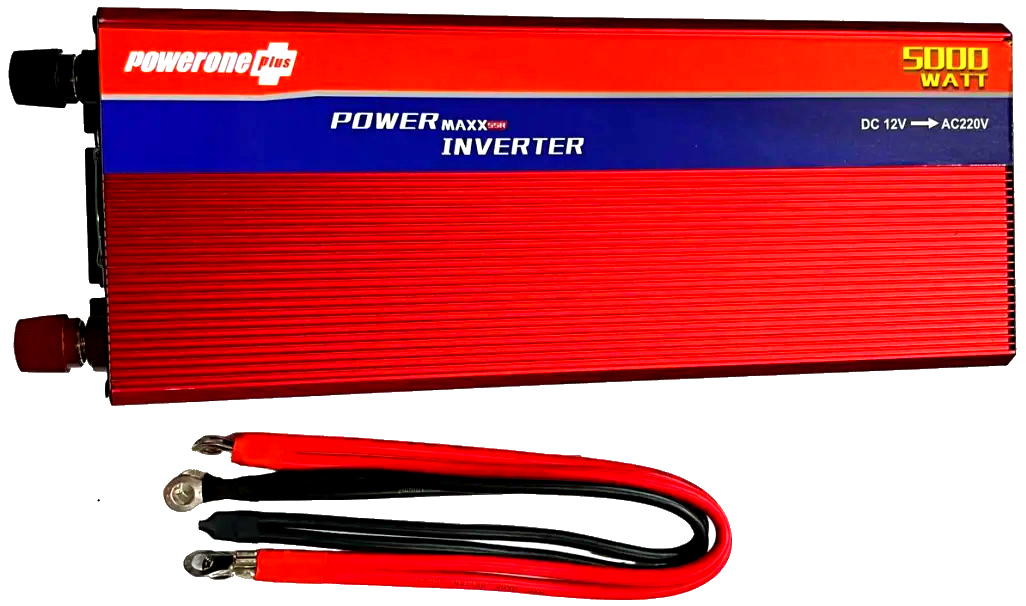 Инвертор автомобильный PowerOne 12V-220V 5000W USB с вольтметром и функцией плавного пуска (22775427)