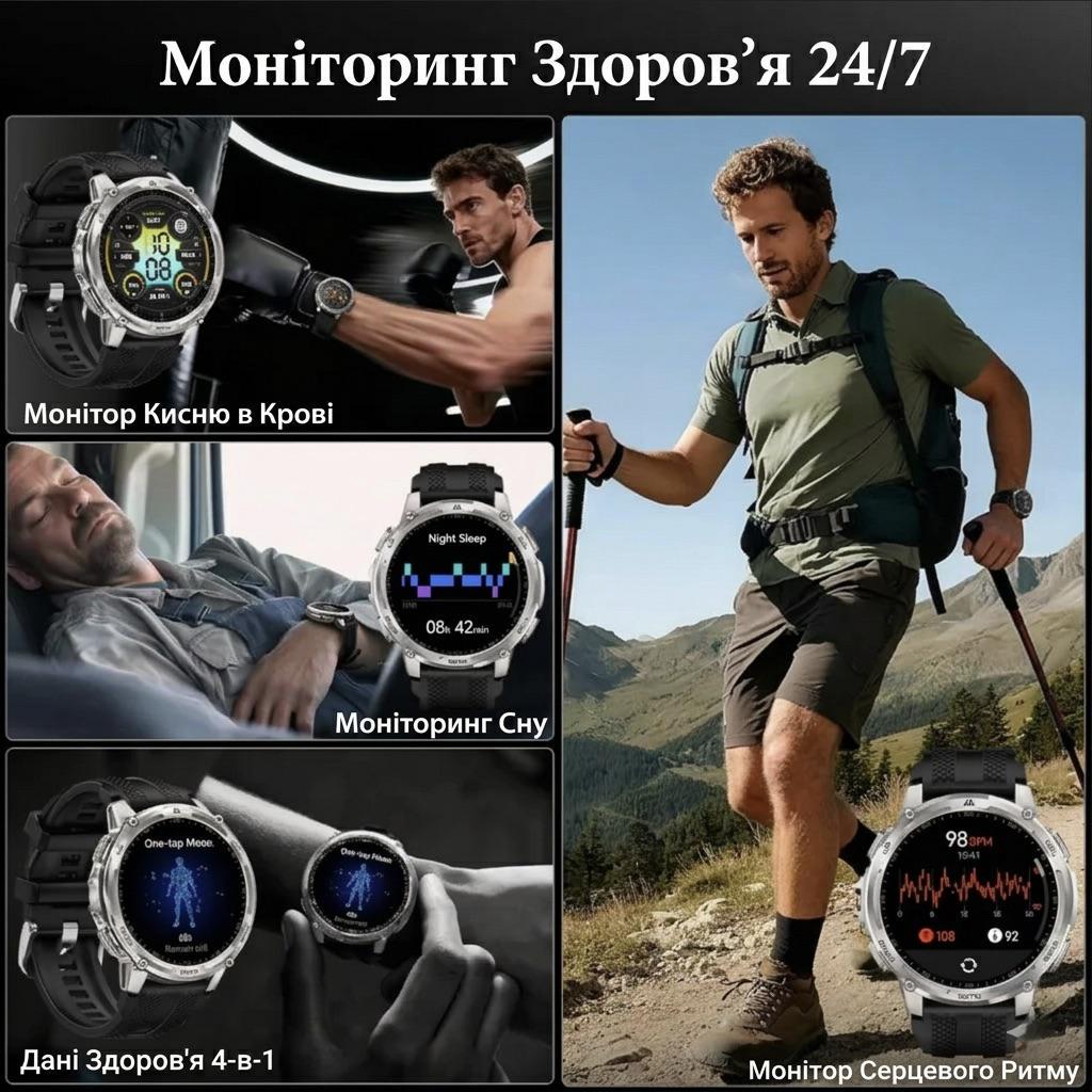 Копия Смарт-часы тактические Kospet Tank T4С Silver — фото 7