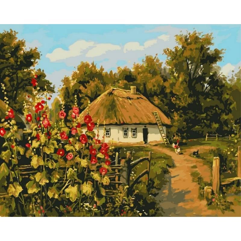 Картина по номерам Babylon Сельская хата 40x50 см (NB354)