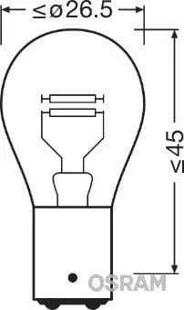 Вказівна лампа Osram 7537 P21/5W BA15d 24 V 21 W (85910) - фото 2