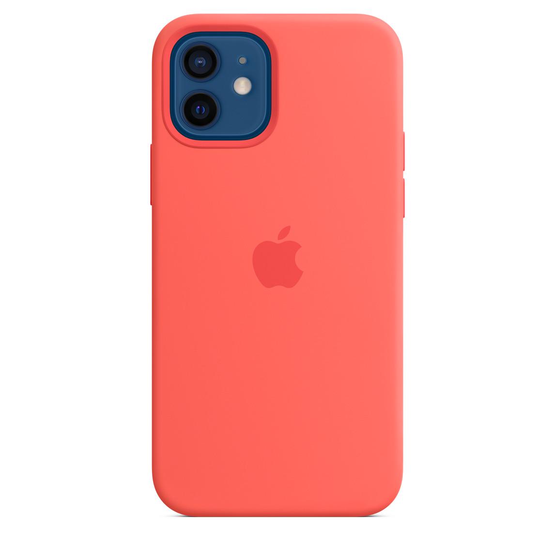 Силіконовий чохол-накладка Apple Silicone Case with MagSafe for iPhone 12/12 Pro, Pink Citrus 1:1