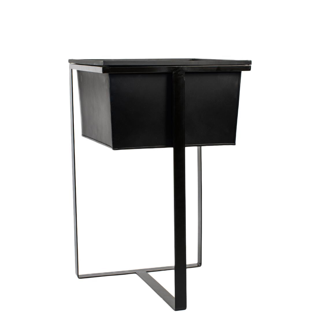 Кашпо Engard на металевій підставці 26 л Чорний (ME 01) Кашпо Engard на металевій підставці 26 л Чорний (ME 01)