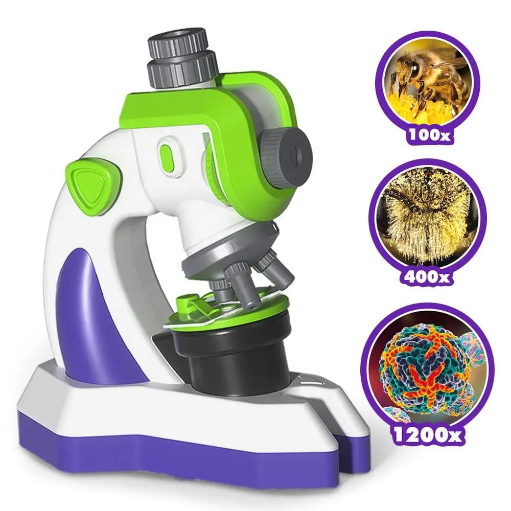Микроскоп для детей STEM 1200x с проектором и инструментами (30101158) - фото 8