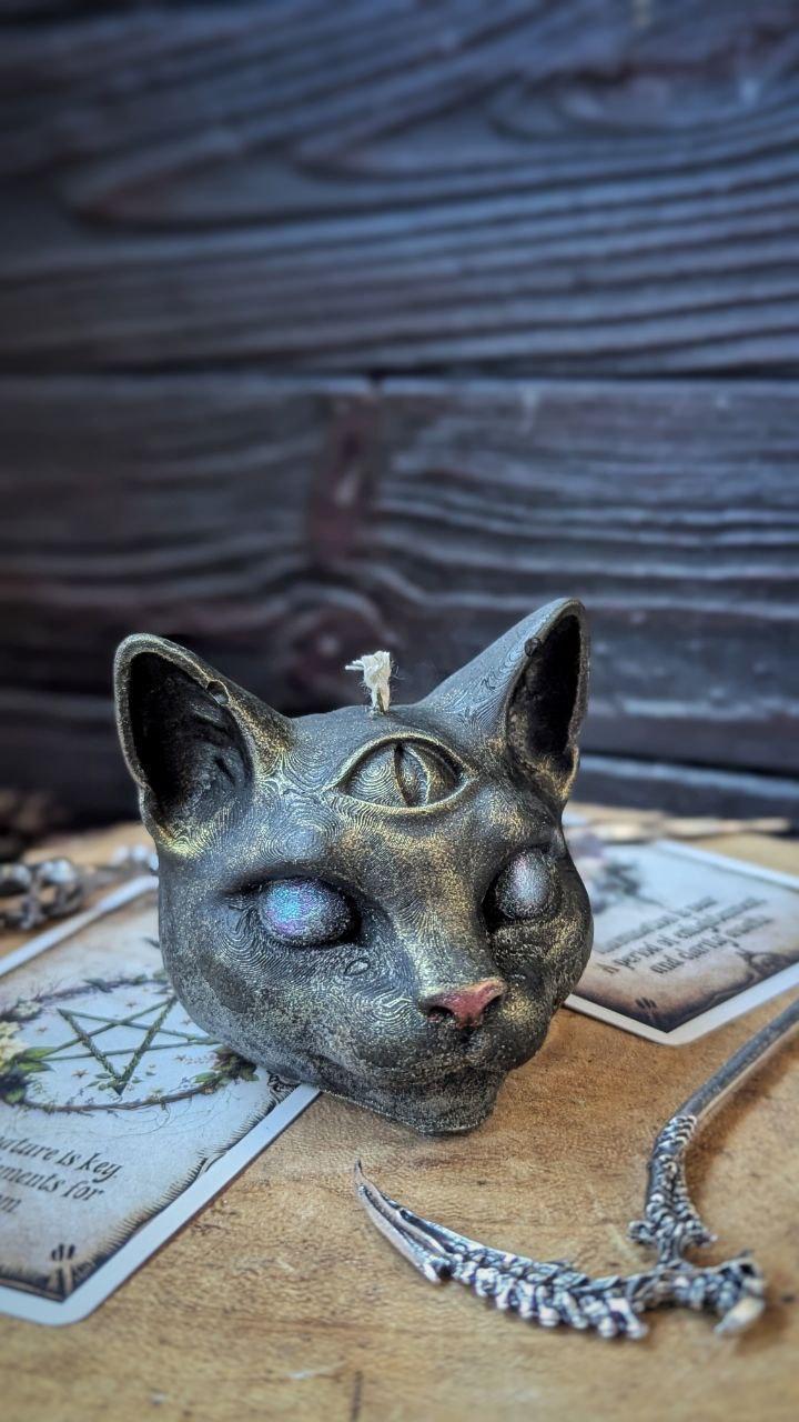 Свеча восковая Кот с третьим глазом