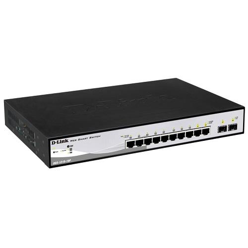 Коммутатор D-Link DGS-1210-10P 8xGE PoE 2xSFP WebSmart IPv6 (587875)