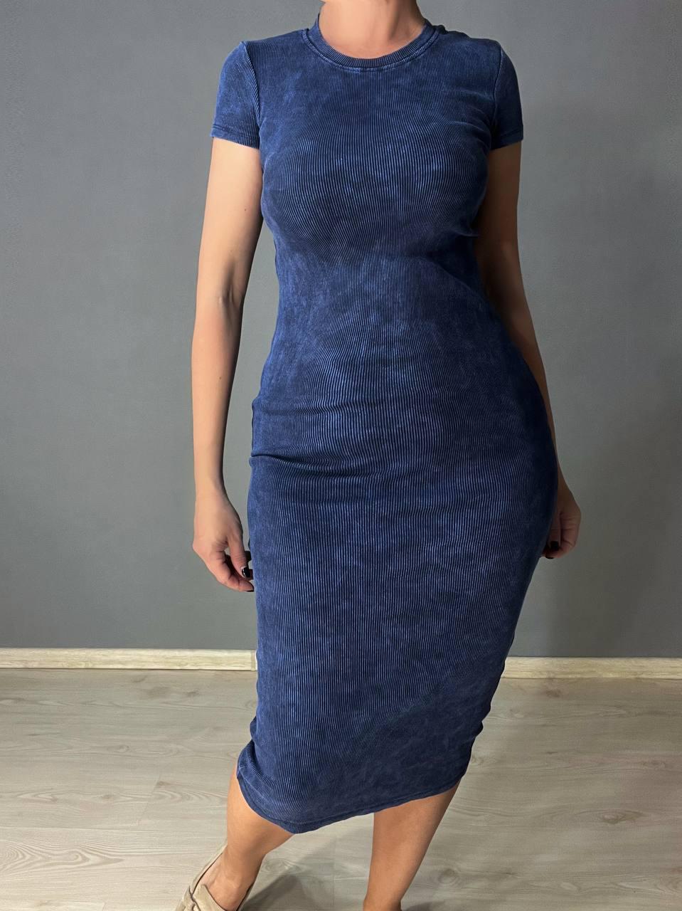 Сукня жіноча MMC 240032 середньої довжини OS Темно-синій (26938708)