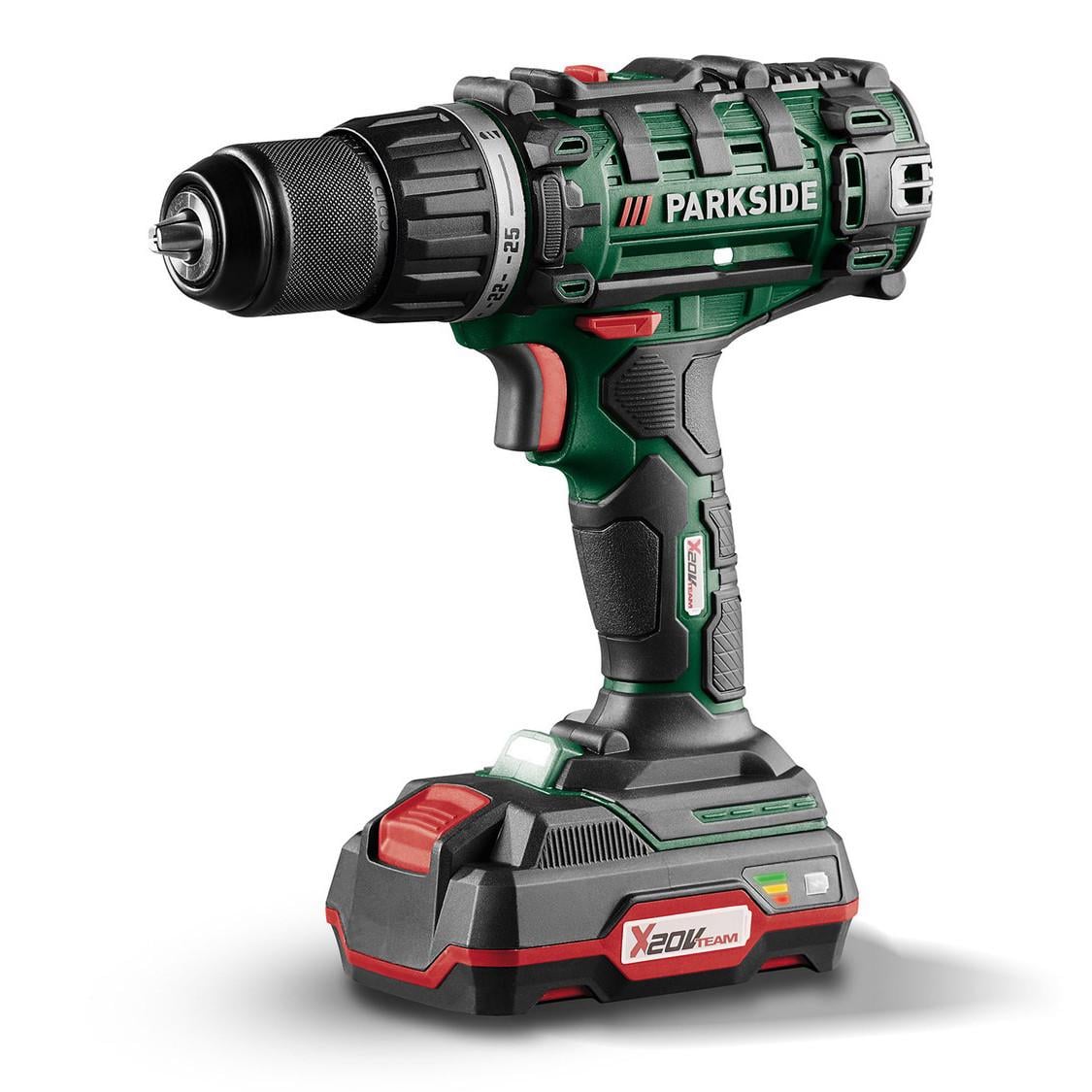 Дриль акумуляторний шурупокрут PARKSIDE PABS 20-Li G8 45 Нм