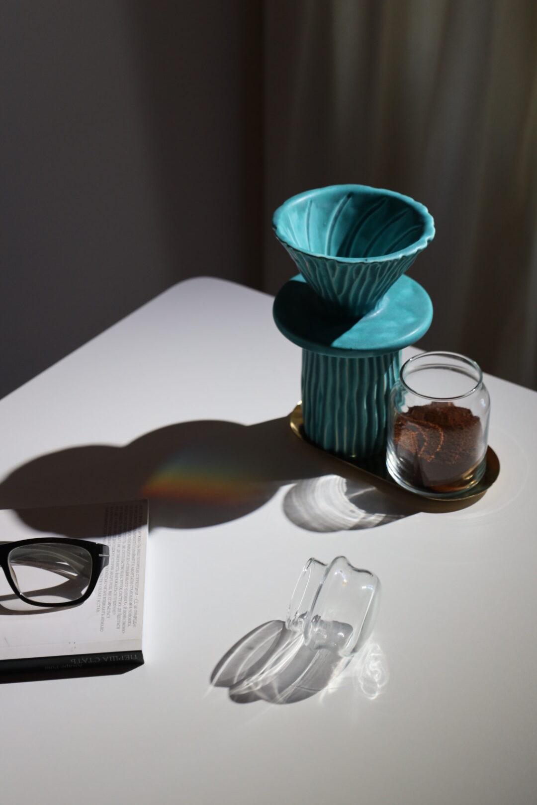 Набор кофейный Лагуна пуровер/воронка V60/чашка ручной работы (POV-005) - фото 10