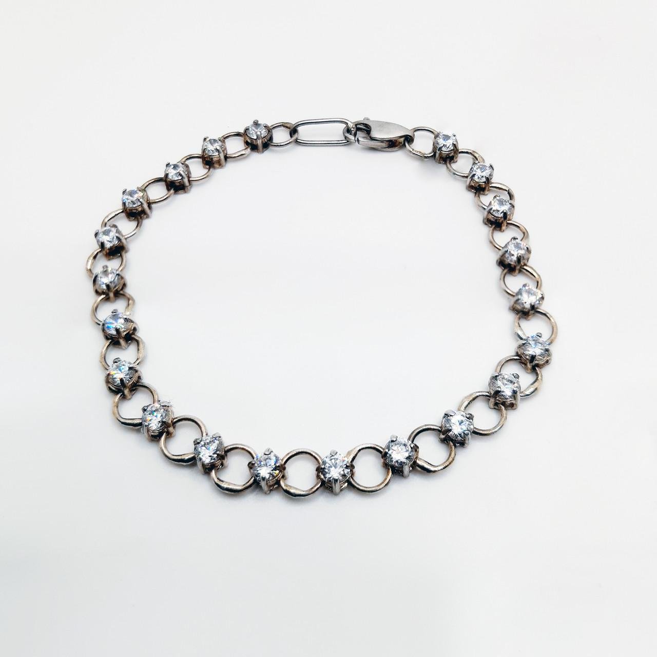 Браслет серебро 925° 6,59 г р.19,5 Белый (22856136)