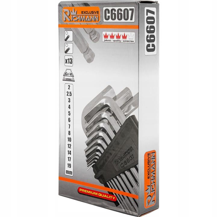 Набор шестигранников Richmann 2-19 мм с шариком 13 пр. (C6607) - фото 4