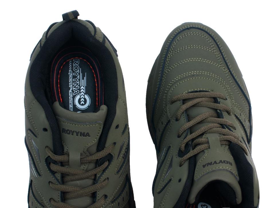 Кросівки чоловічі Royyna 7243002 з натуральної шкіри р. 44 Оливковий (22661) - фото 4 Кросівки чоловічі Royyna 7243002 з натуральної шкіри р. 44 Оливковий (22661) - фото 4