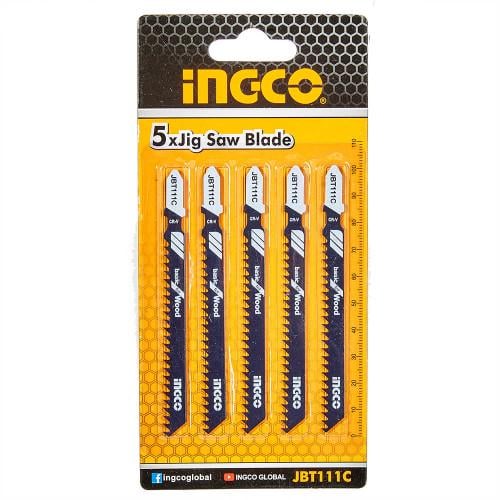 Набір пиляльних полотен INGCO по дереву для лобзика грубий різ 5 шт. (000180209)