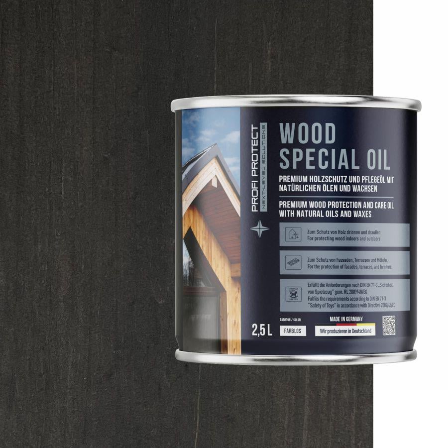 Лазур на основі бджолиного воску і лляної олії ProfiProtect Wood Special Oil 2,5 л Black/Onyx (22555426)