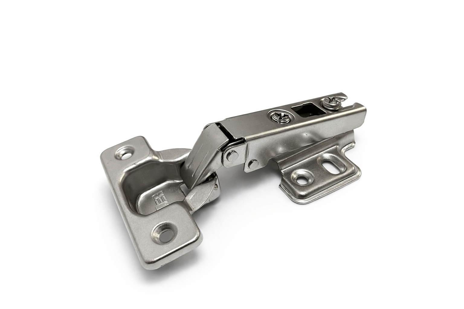 Петля Muller накладна з пружиною з посиленою лапкою 110° Slide-on D 35 мм без доводчика Нікель (MP0026)