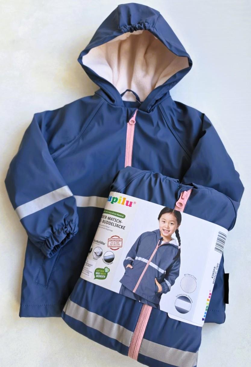 Дождевик-куртка для девочек Lupilu на флисе грязепруф 98-104 см (513255)