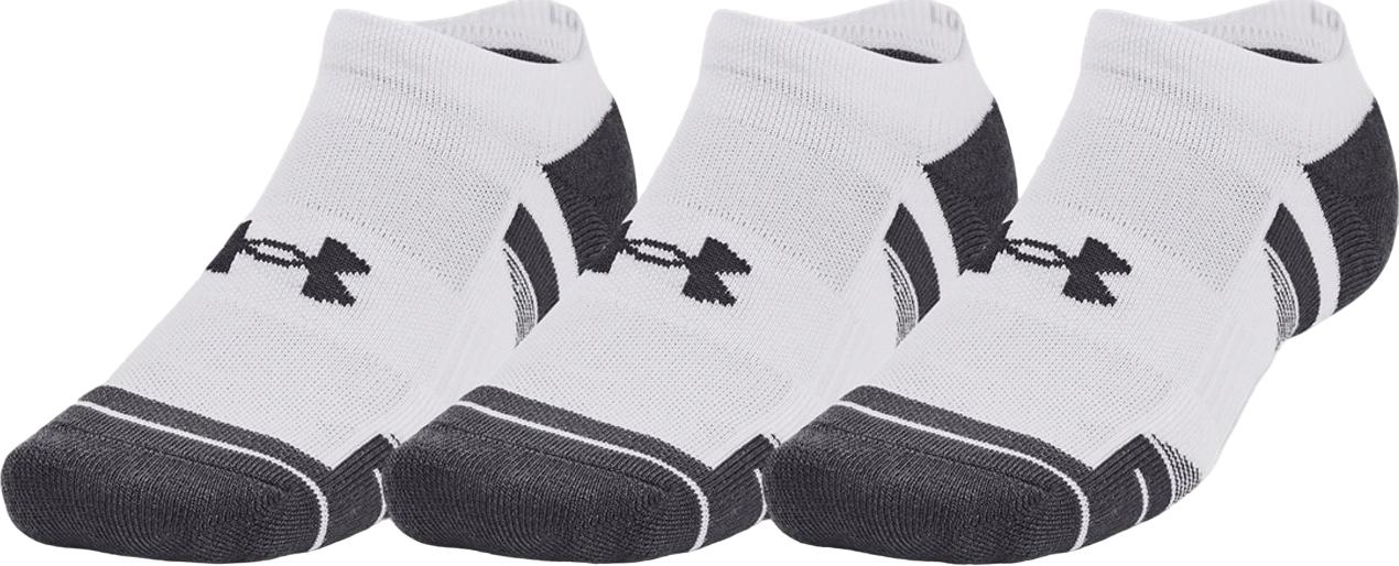 Носки Under Armour PERFORMANCE TECH 3PK NS 3 пары L Бело-темно-серый (1379503-100)