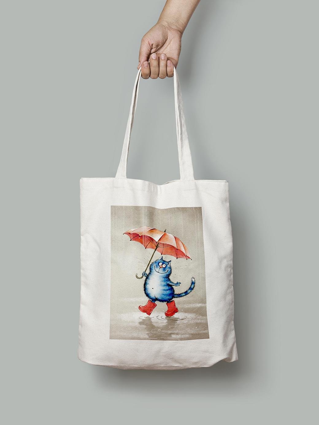 Эко-сумка Прогулка под дождем шопер (rinaz_15_Bag)