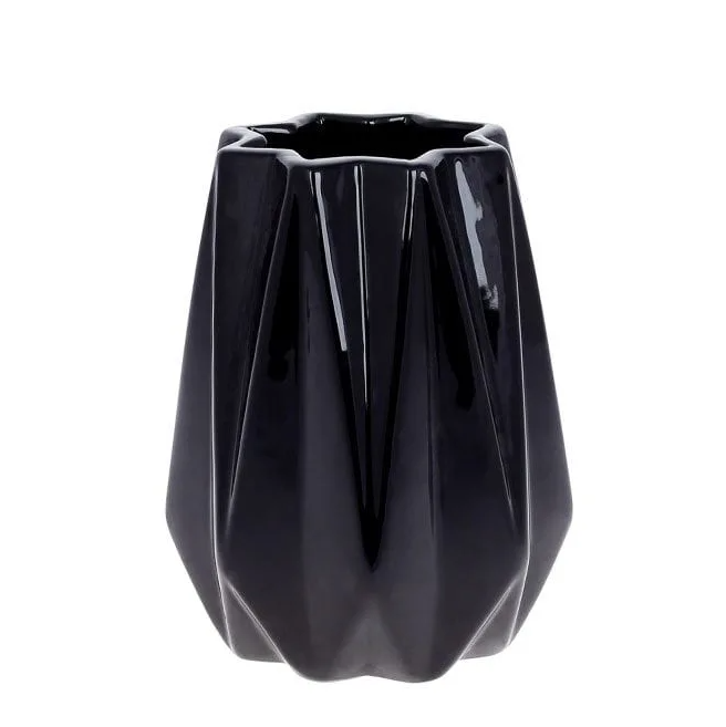 Ваза керамическая Flora 30 см Черный (32331)
