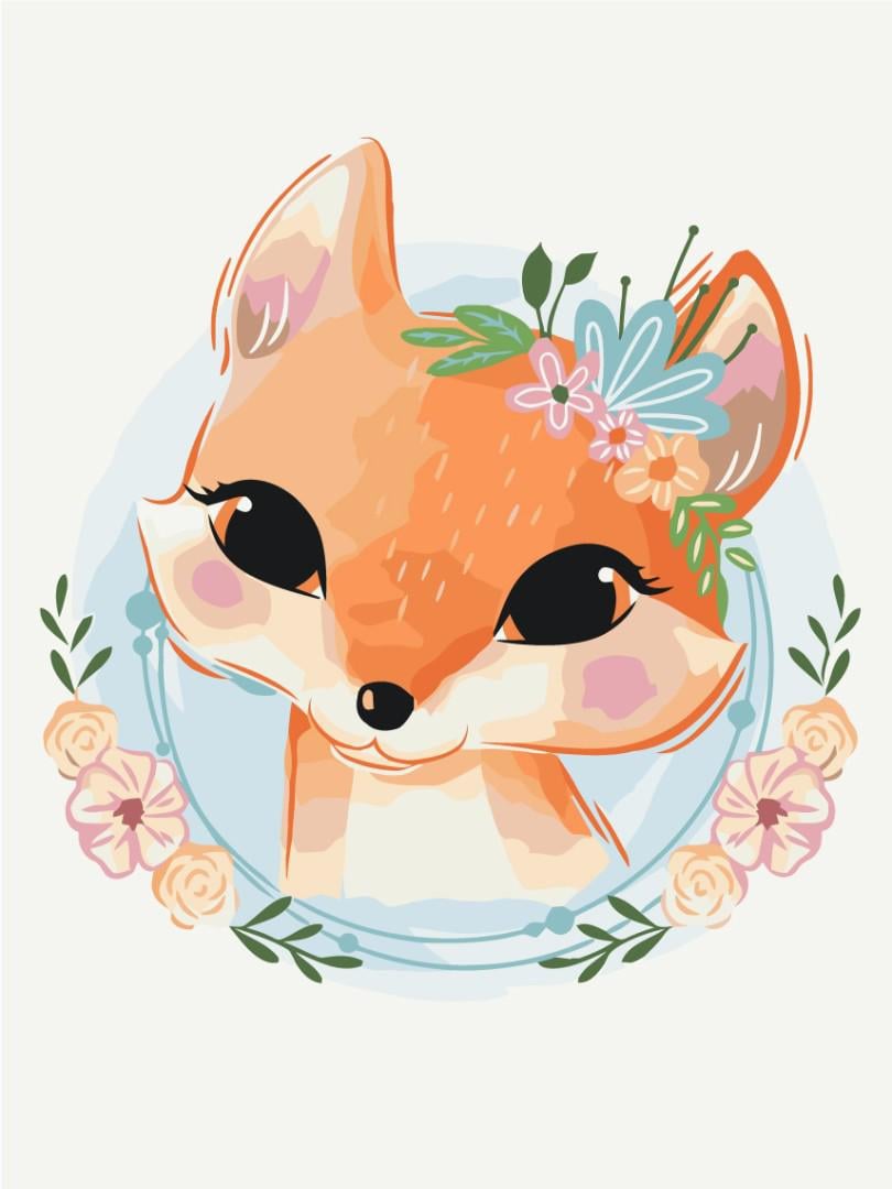 Картина за номерами Brushme Лисичка сестричка 30x40 см (KBS0101)