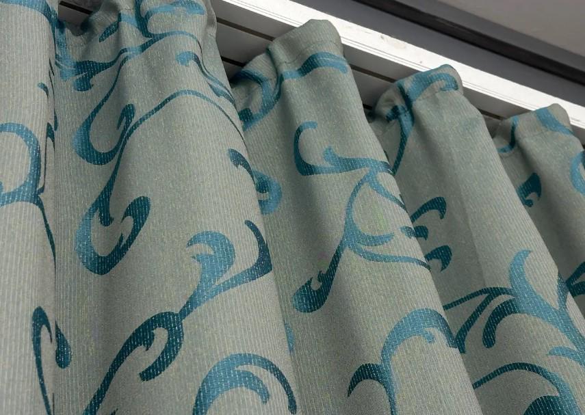 Тканина для штор Allure жакард з люрексовою ниткою Сірий/Блакитний (1616ш) - фото 6 Тканина для штор Allure жакард з люрексовою ниткою Сірий/Блакитний (1616ш) - фото 6
