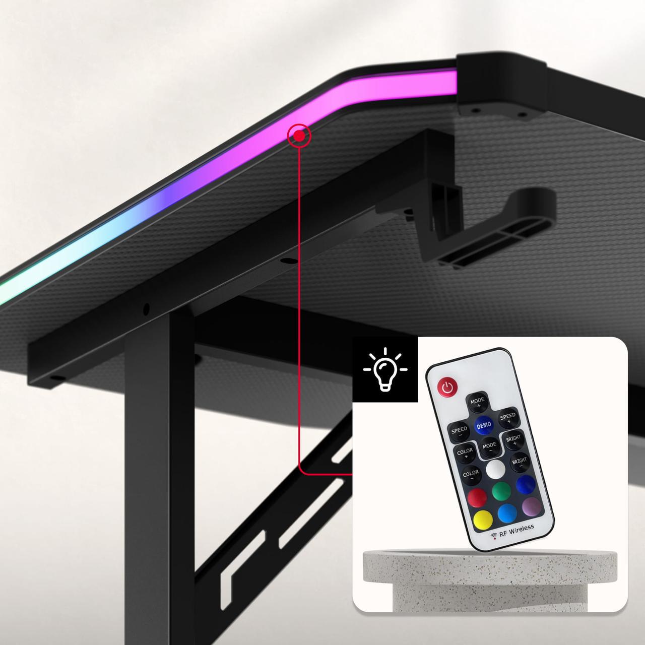 Комп'ютерний стіл Huzaro Hero 3.6 RGB Black (30087270) - фото 5 Комп'ютерний стіл Huzaro Hero 3.6 RGB Black (30087270) - фото 5