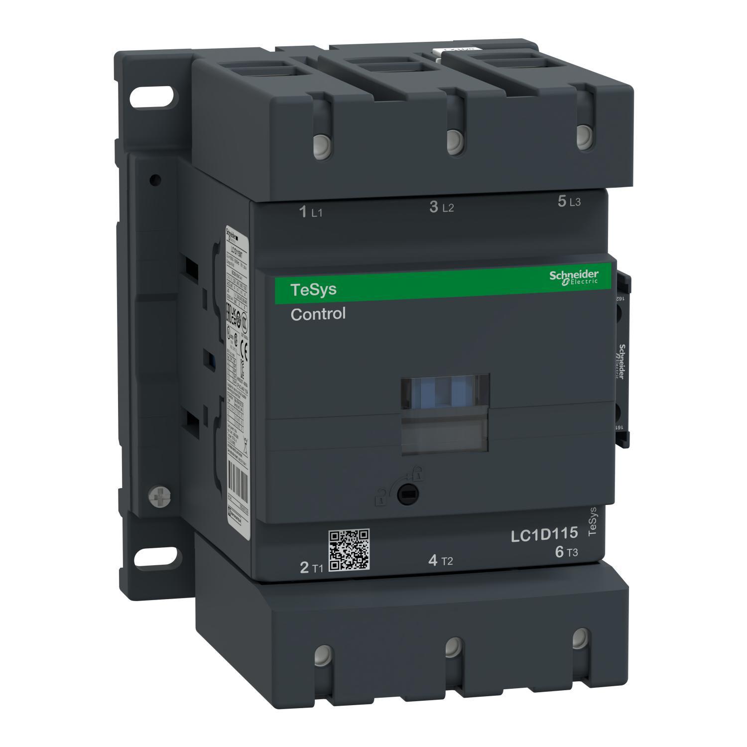 Контактор Schneider Electric D 3Р 115А НО+НЗ 110V (LC1D115F7)