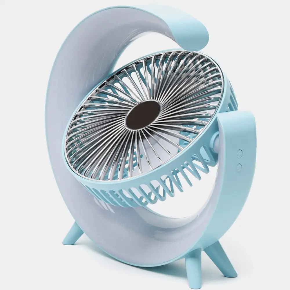 Вентилятор настільний акумуляторний RGB 180° USB Блакитний (25411388) - фото 10 Вентилятор настільний акумуляторний RGB 180° USB Блакитний (25411388) - фото 10