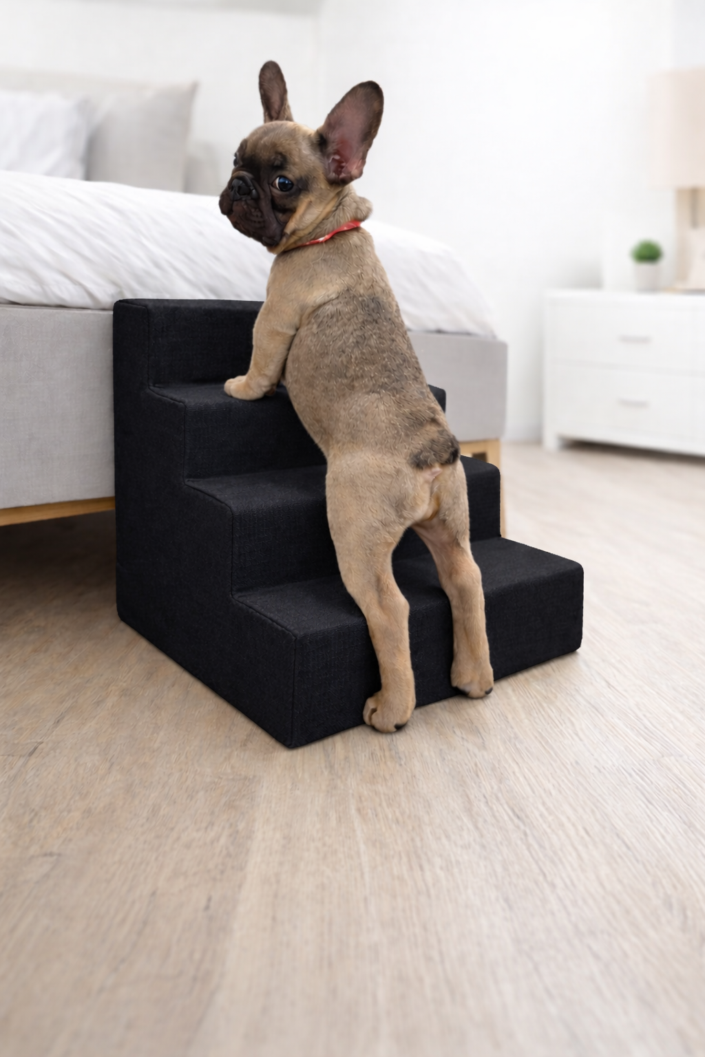 Сходинки для собак тканина меблева 36х33х40 см Чорний (25705694)