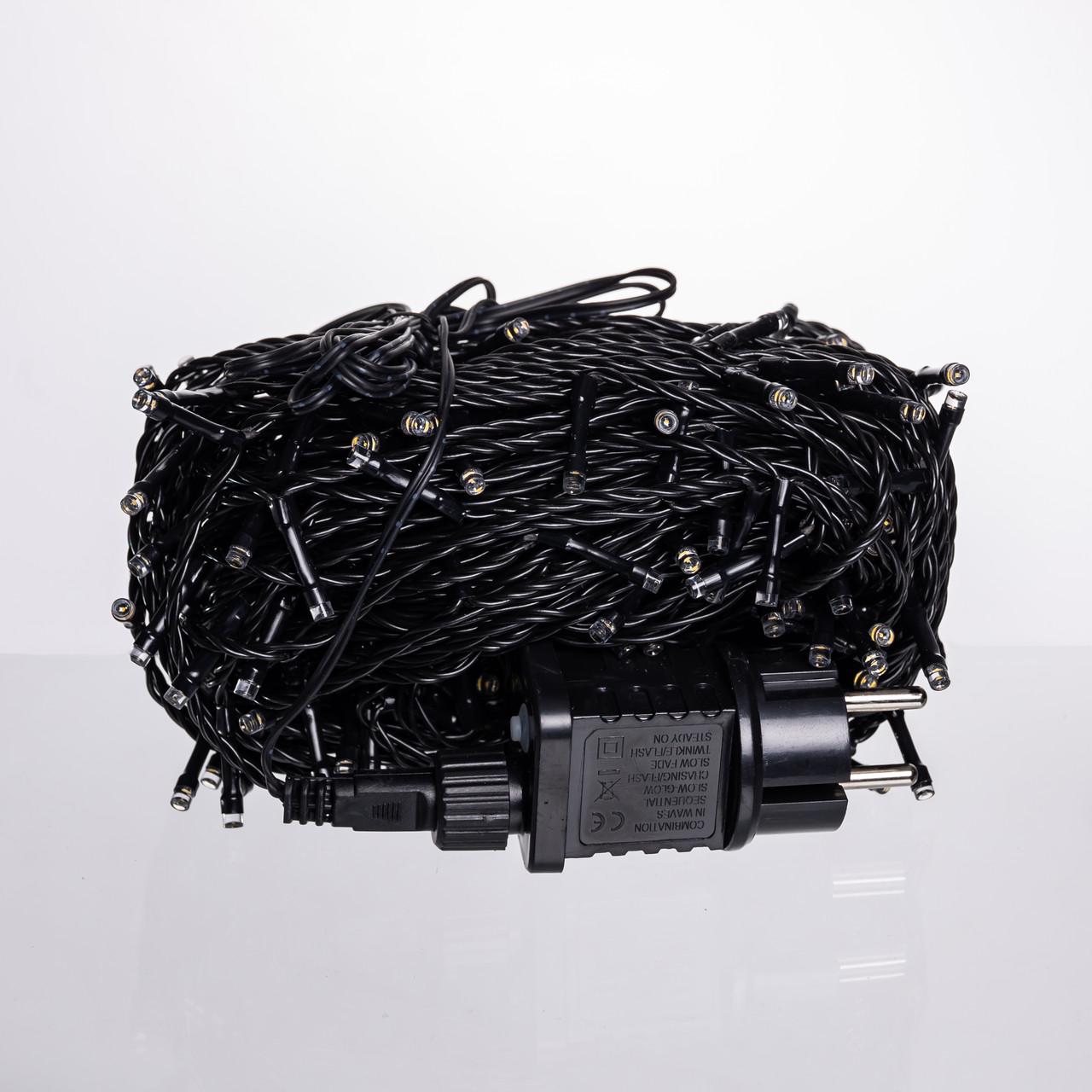 Гирлянда уличная Нить CF300L30MBY 30 м 300 LED Черный/Желтый (29912856) - фото 4