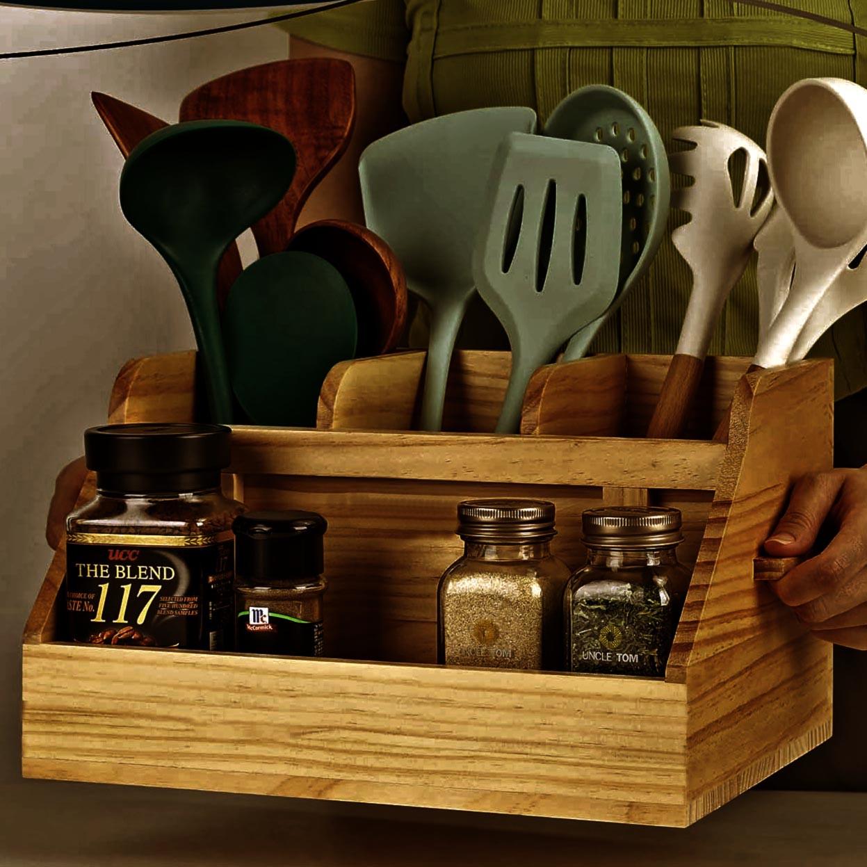 Подставка для столовых приборов из дерева Колибри Сиена (Псп-006105)