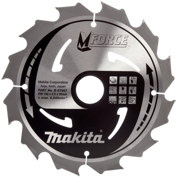 Диск пильный по дереву Makita M-Force 190х30 мм 12T