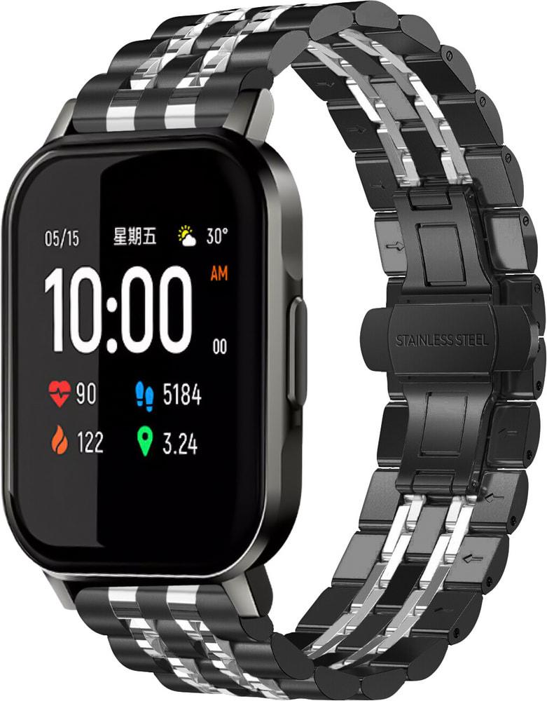 Браслет металлический Spinye Line для Haylou Smart Watch 2 (LS02) Black Silver (29039-03)
