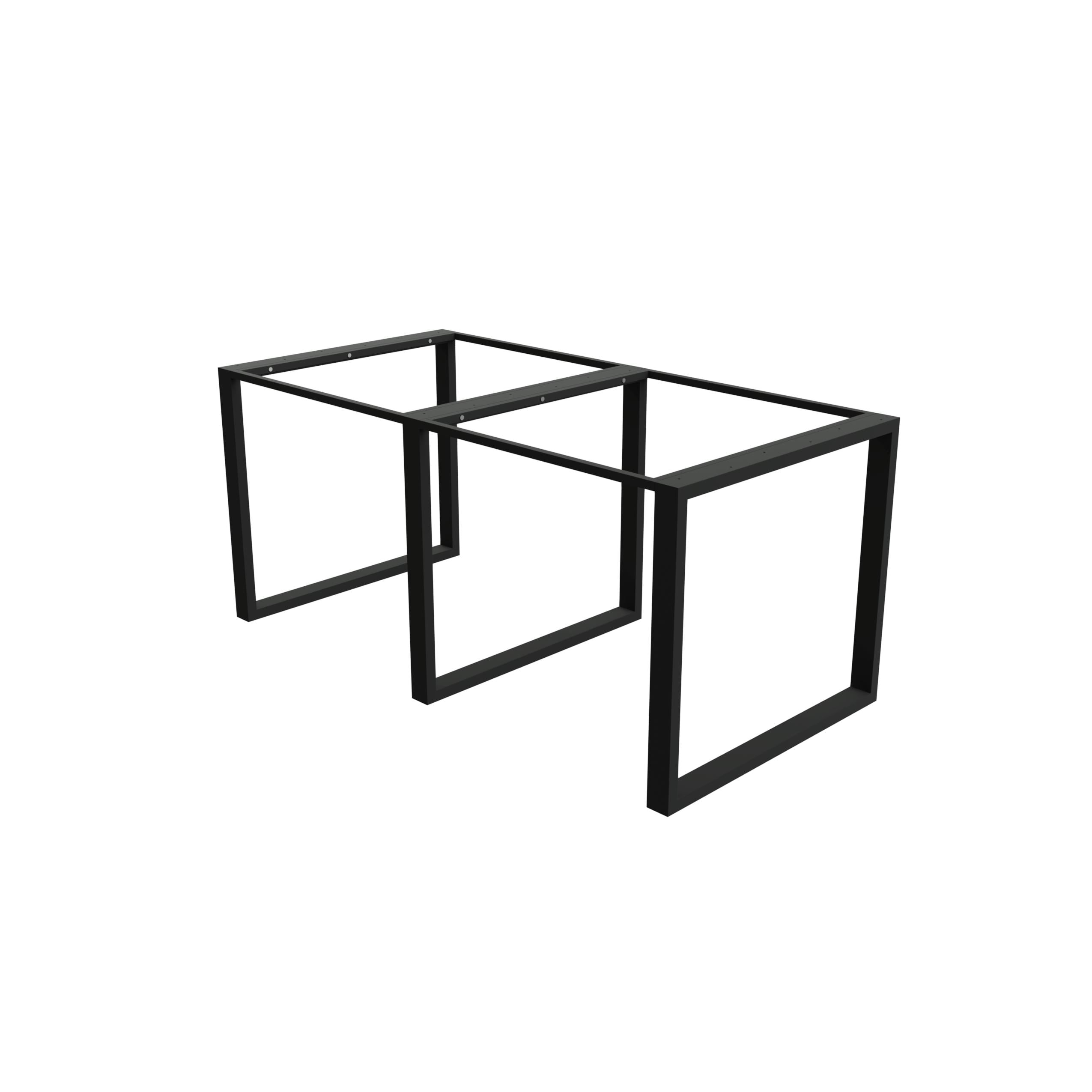 Каркас для стола металлический Lofty Квадрат МАХ Серия 32 ширина 1600х800 мм Черный