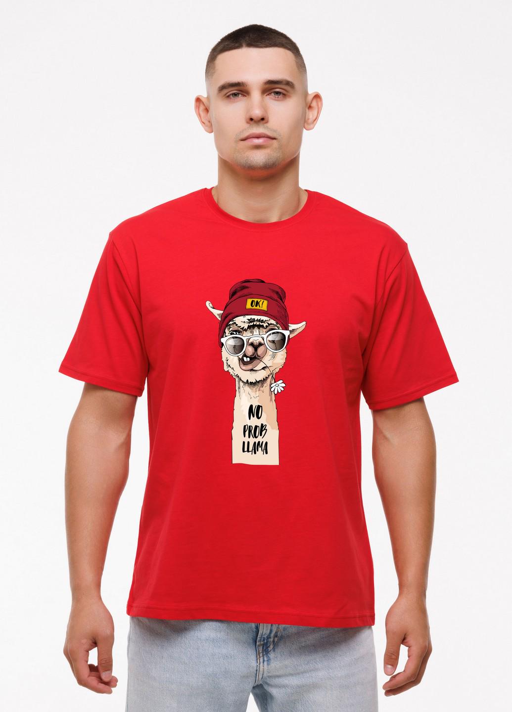 Мужская футболка No problama Наталюкс 4XL Красный (1218049166471)